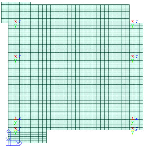 耐震腳座結構模型網格