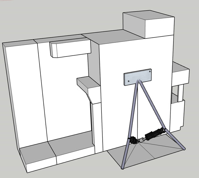 側向阻尼下附式 3D 示意圖
